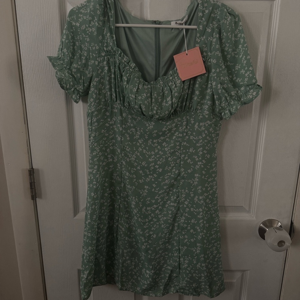 Green Floral Dress